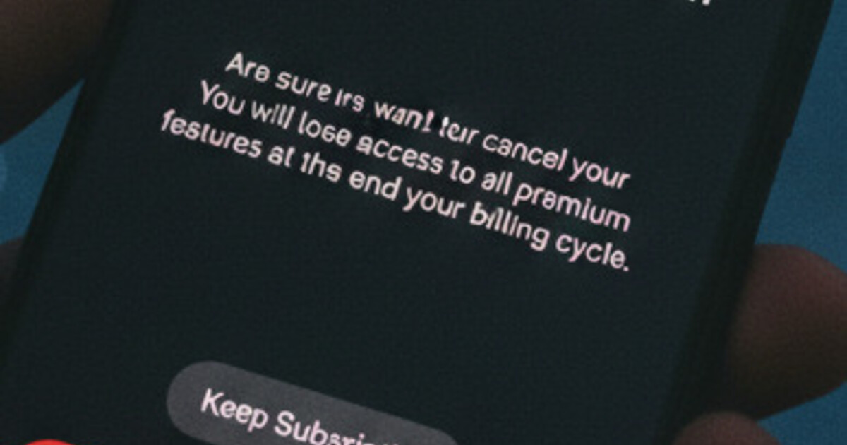 Phone screen showing Paramount Plus account settings with a cancel subscription option highlighted